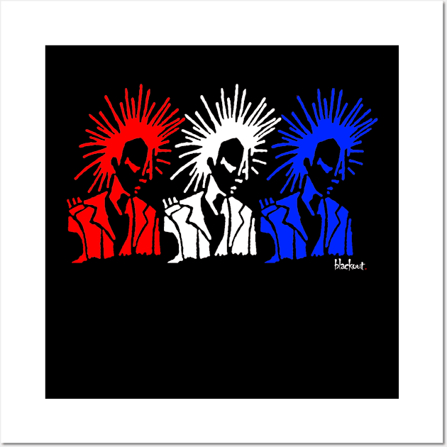 Punk Patriots Red White Blue by Blackout Design Wall Art by Blackout Design